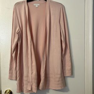 Charter Club Womens Open-Front Cardigan. XL Soft Pink  Rayon/nylon